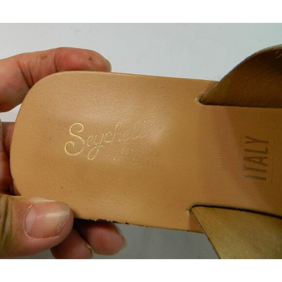 Seychelles Womens Cowhide Leather Sandals Size 7.5 Made In Italy Brown Tan Cow - Picture 7 of 14